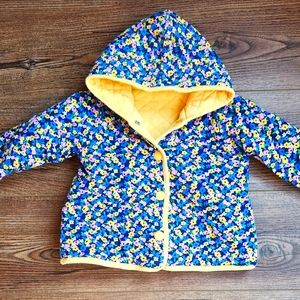 First Impressions Baby girls quilted reversible floral jacket sz 24 months